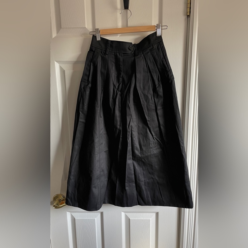 Lee Mathews Black Midi Skirt